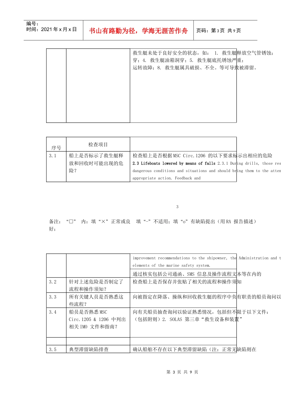 救生艇检查项目_第3页