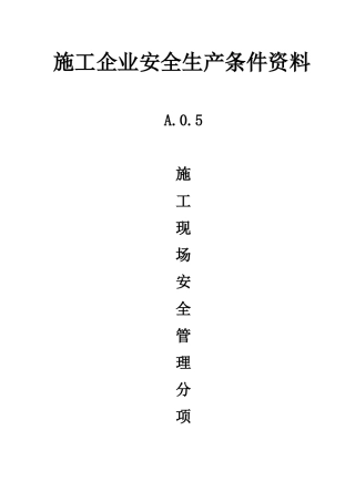 施工企业安全生产条件评价资料5