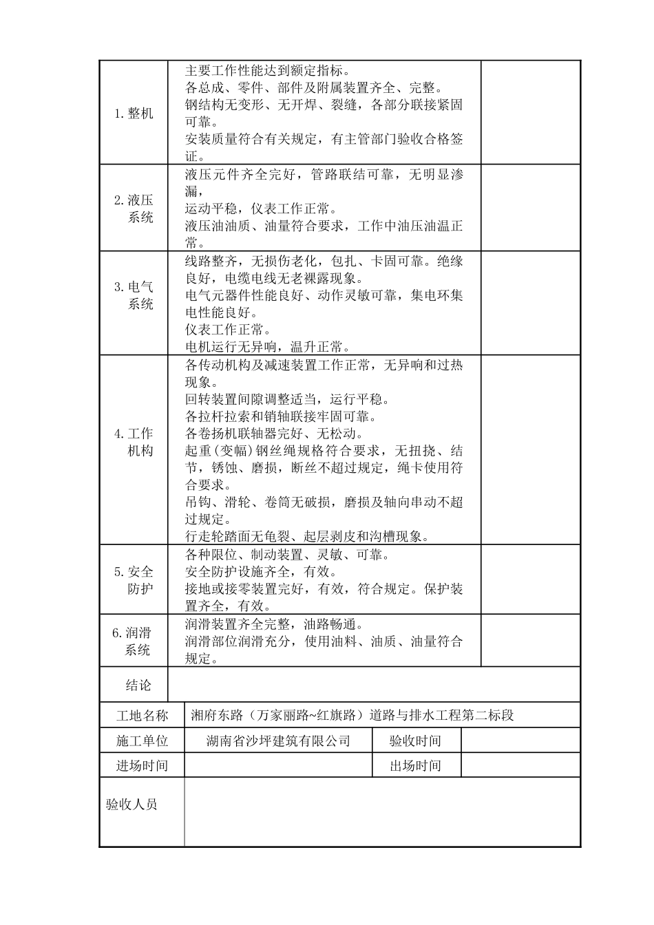 汽车起重机进场安全验收单_第2页