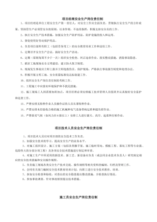 某项目经理安全生产岗位责任制
