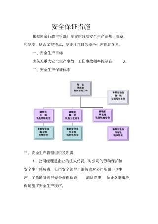 市政工程安全保证措施方案
