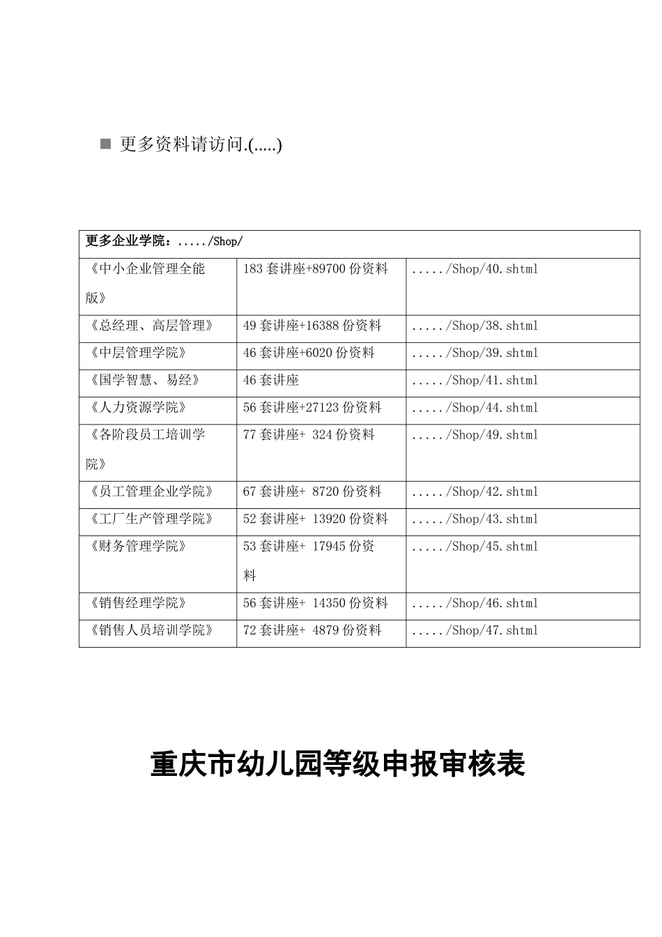重庆市幼儿园等级申报审核表_第1页