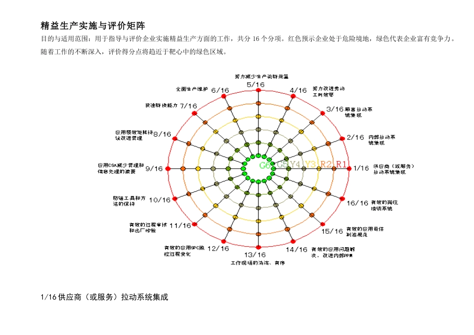 精益生产实施与评价矩阵_第1页