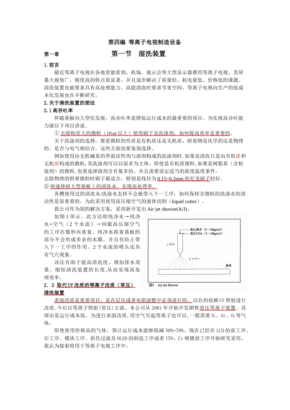 PDP工艺设备介绍。_第1页