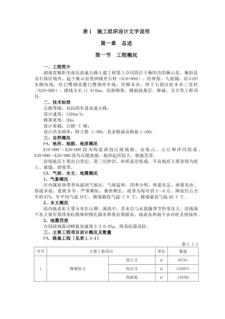 湖南省衡阳至南岳高速公路施工组织设计方案的文字说明及表5施工工艺框图1(75页)