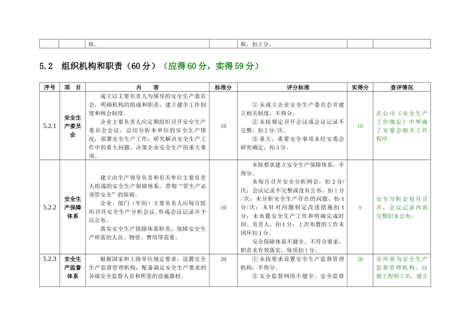 某发电有限责任公司安全生产标准化专业查评情况(表)_第2页