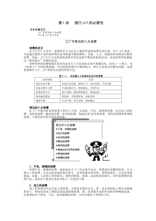 精益生产及JIT实务第一门