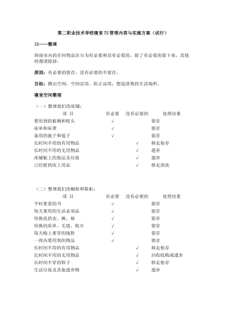 学校7S管理