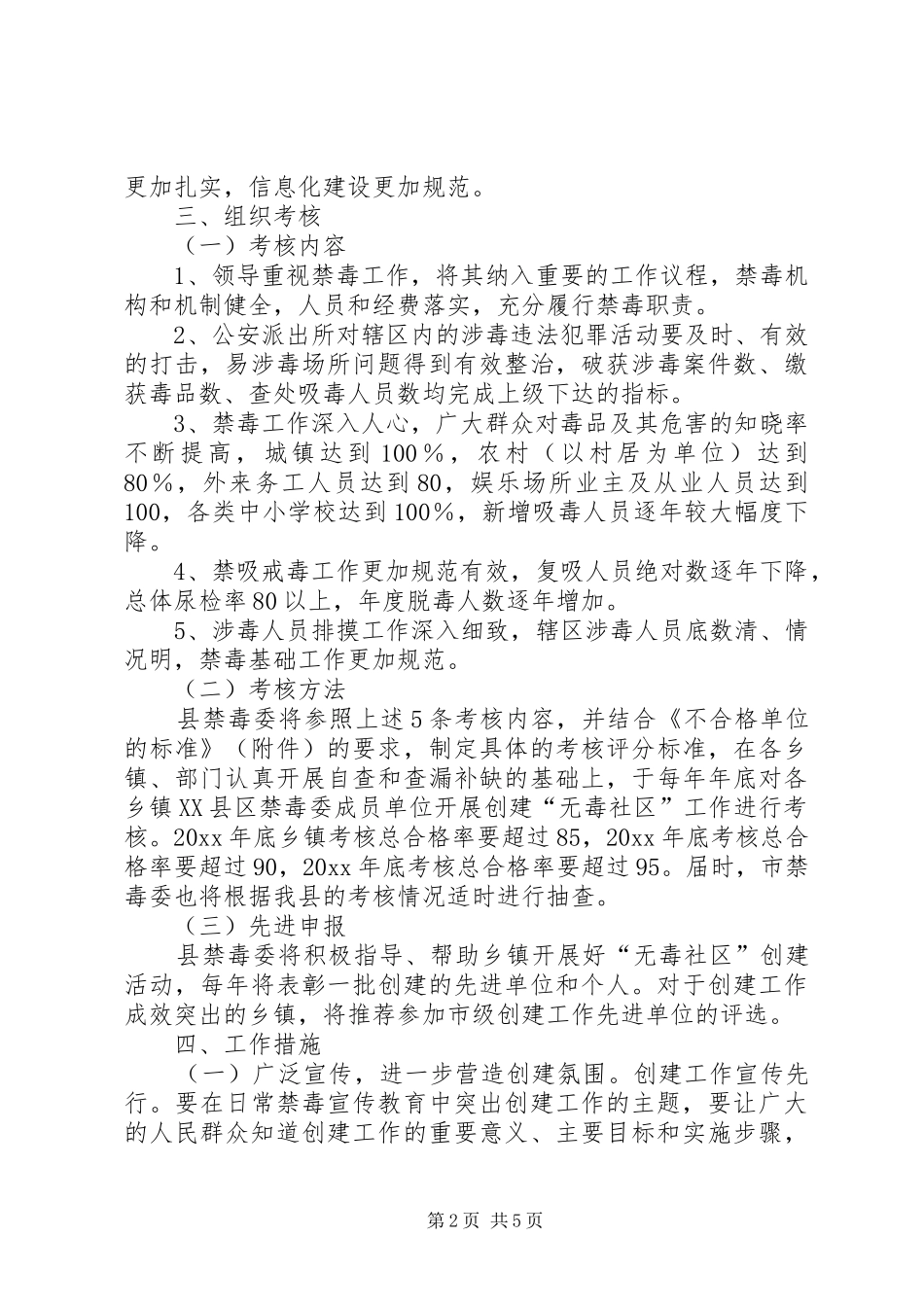 创建无毒社区工作实施方案_第2页