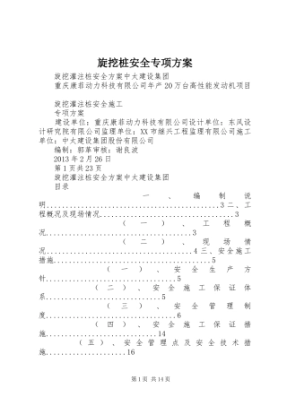 旋挖桩安全专项实施方案