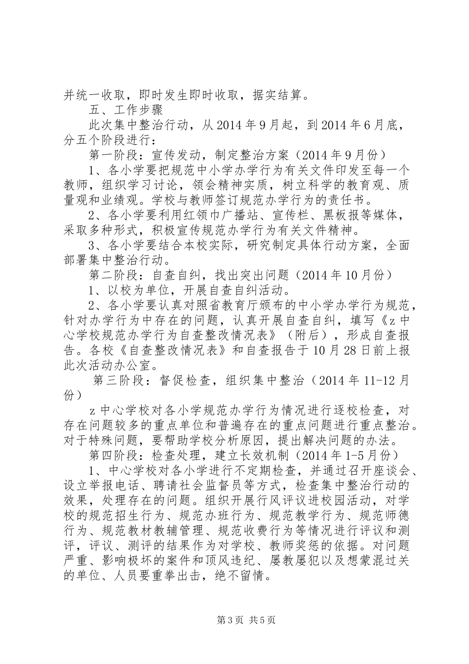 学校办学行为规范年活动方案_第3页