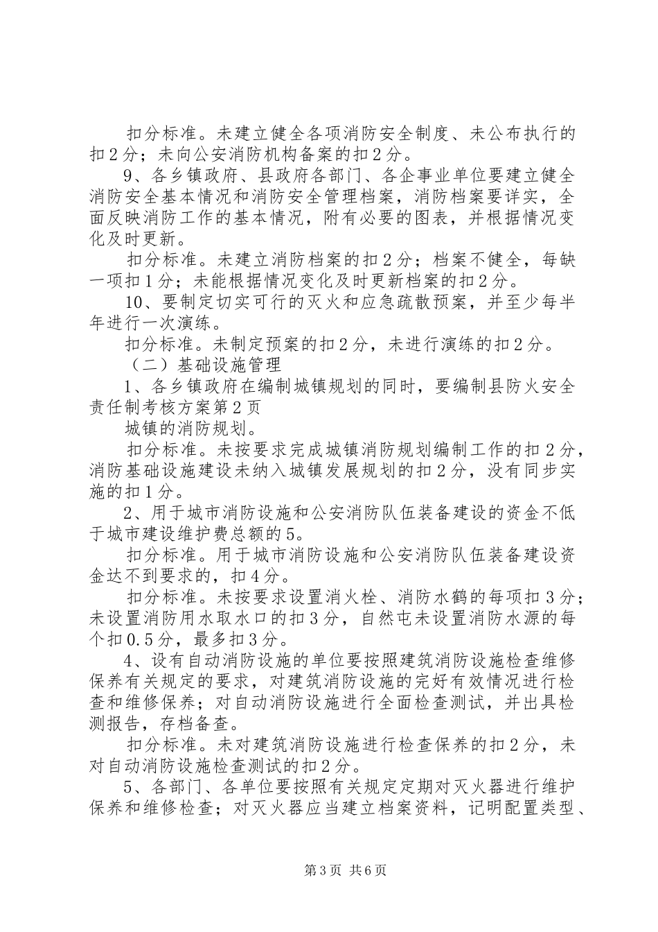 县防火安全责任制考核实施方案_第3页