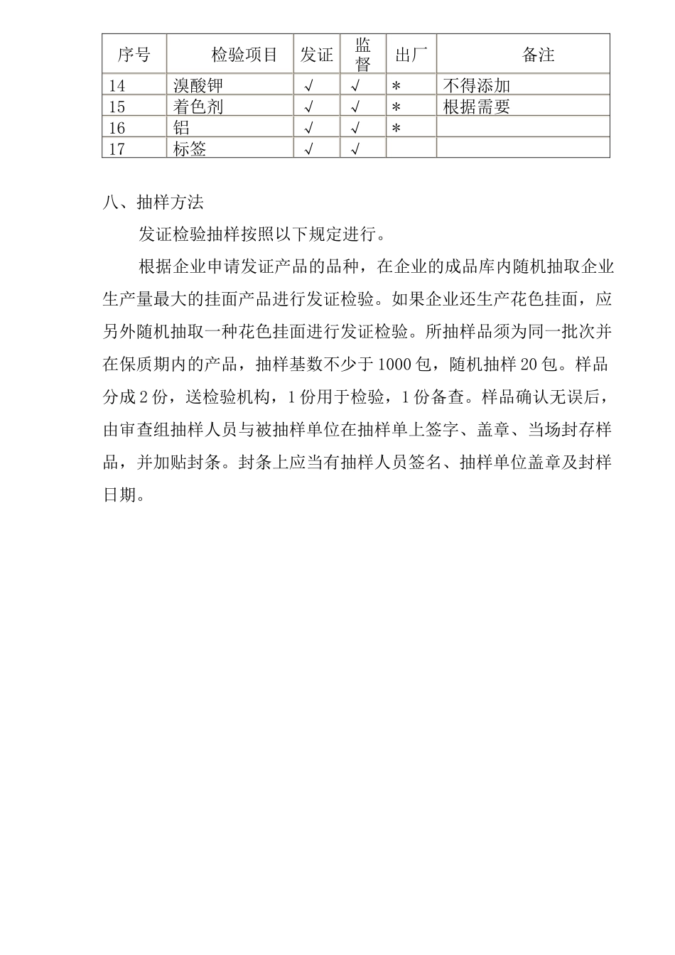 挂面生产许可证审查细则( 5)_第3页