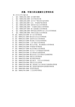 质量、环境与职业健康安全第三次文件汇编