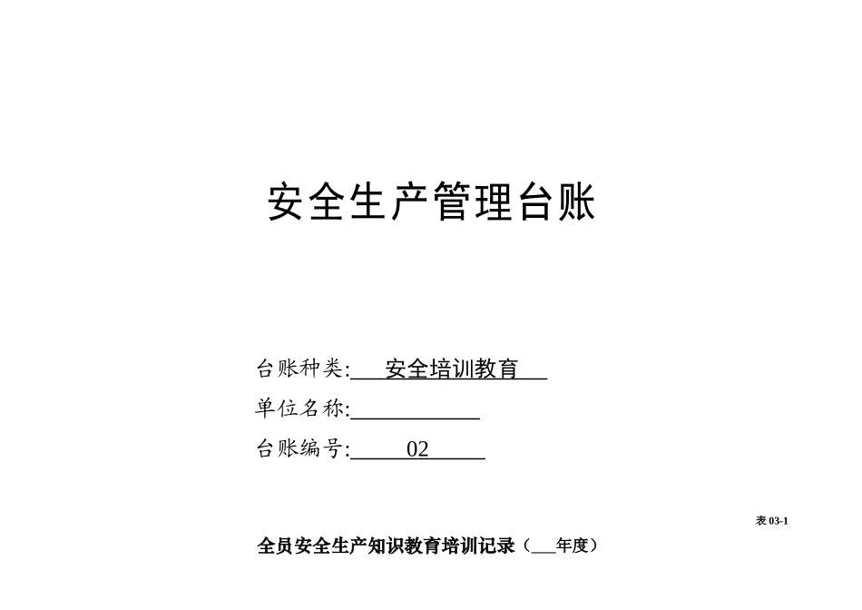 安全生产管理台账范本(30页)_第3页