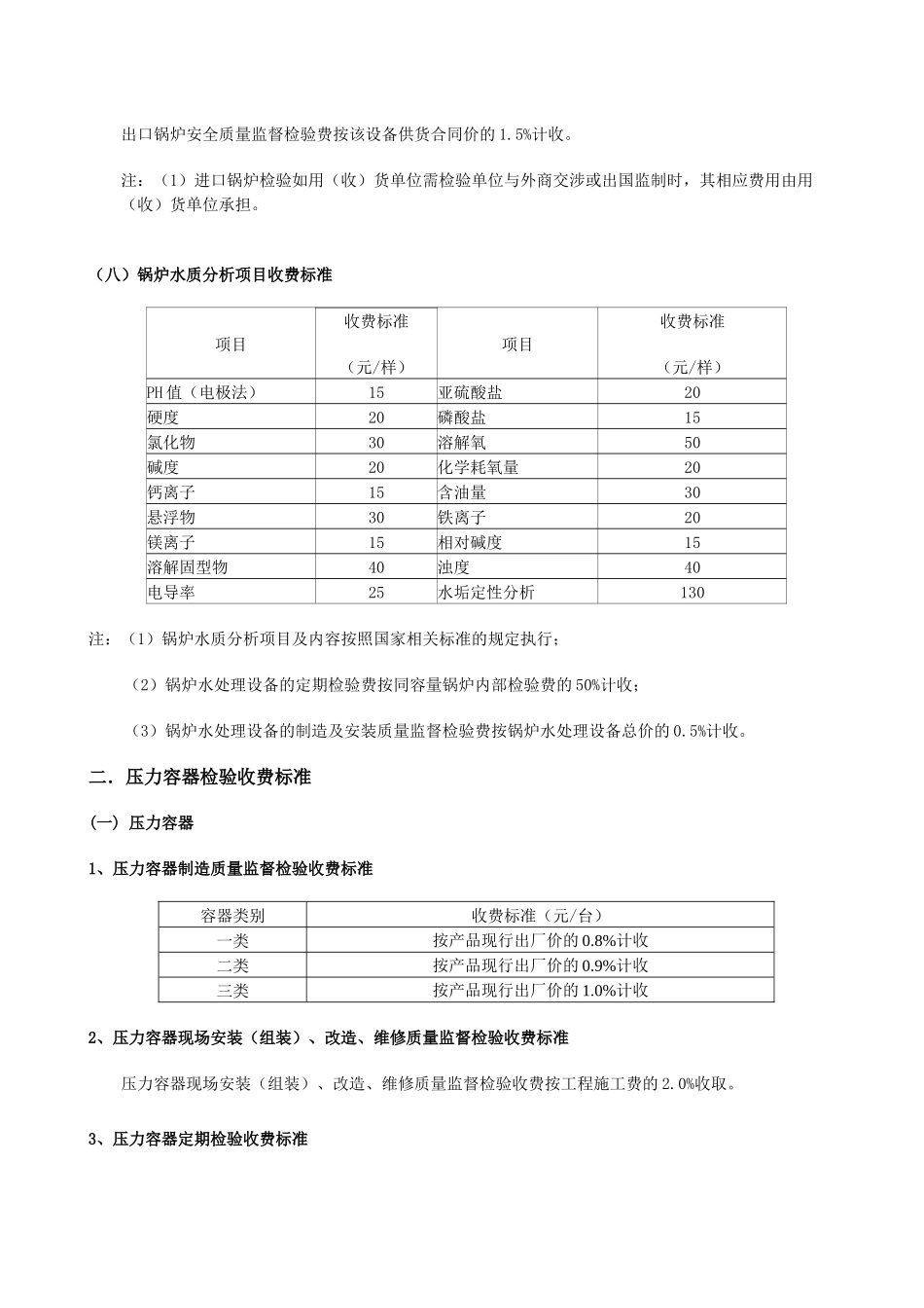 甘肃省特种设备检验检测收费标准（试行）-关于特种设_第3页