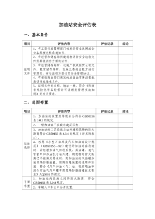 加油站安全评估