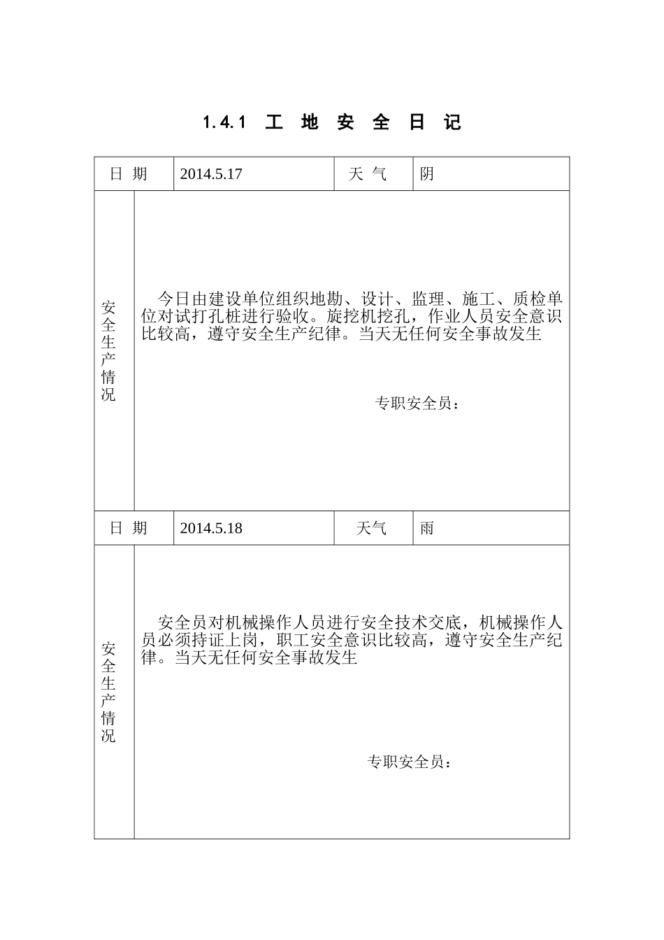 工地安全日志范例(43页)_第2页