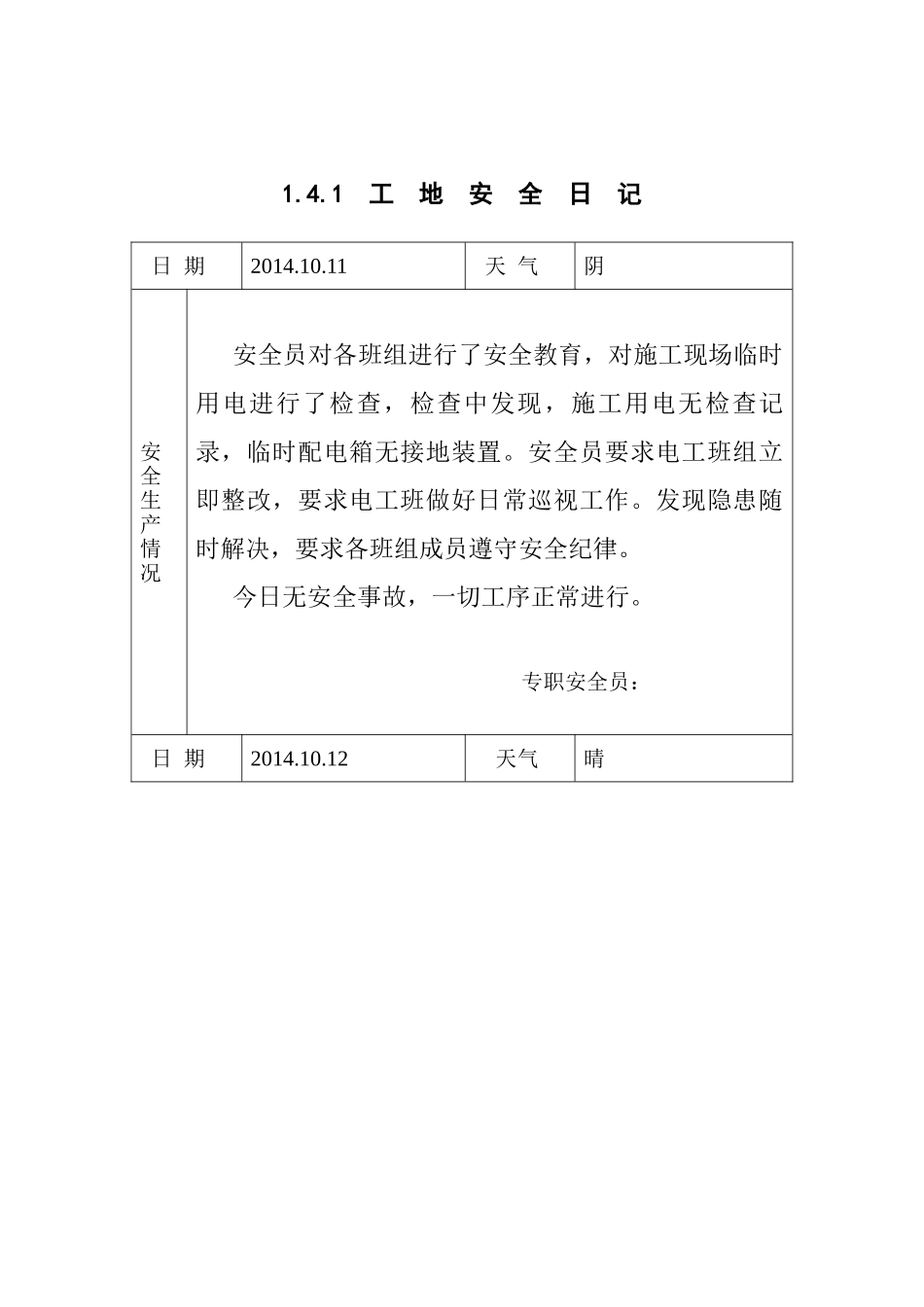 工地安全日志范例(43页)_第3页