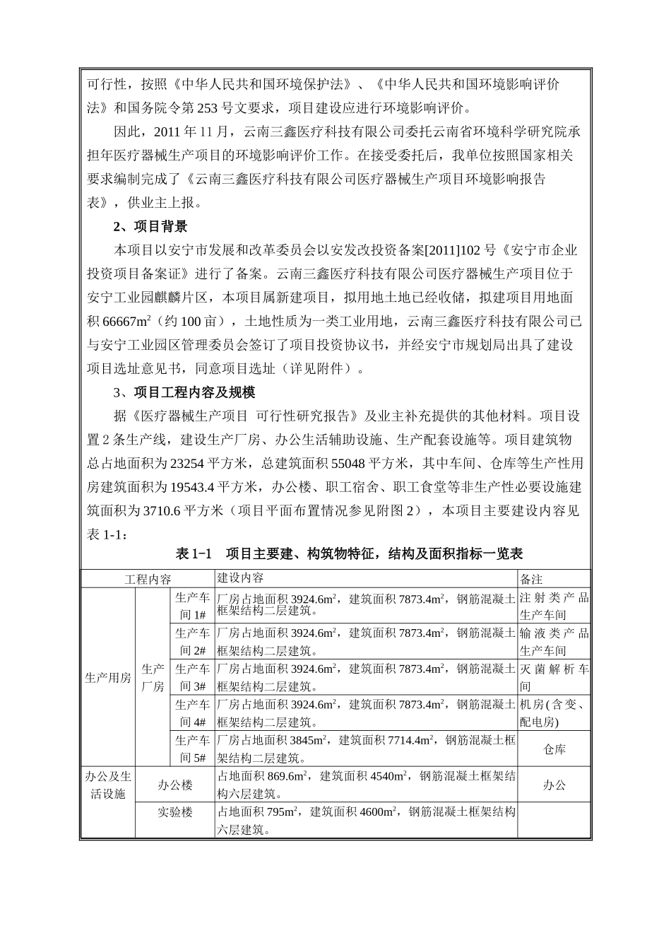 某公司医疗器械生产项目环境影响报告表_第2页