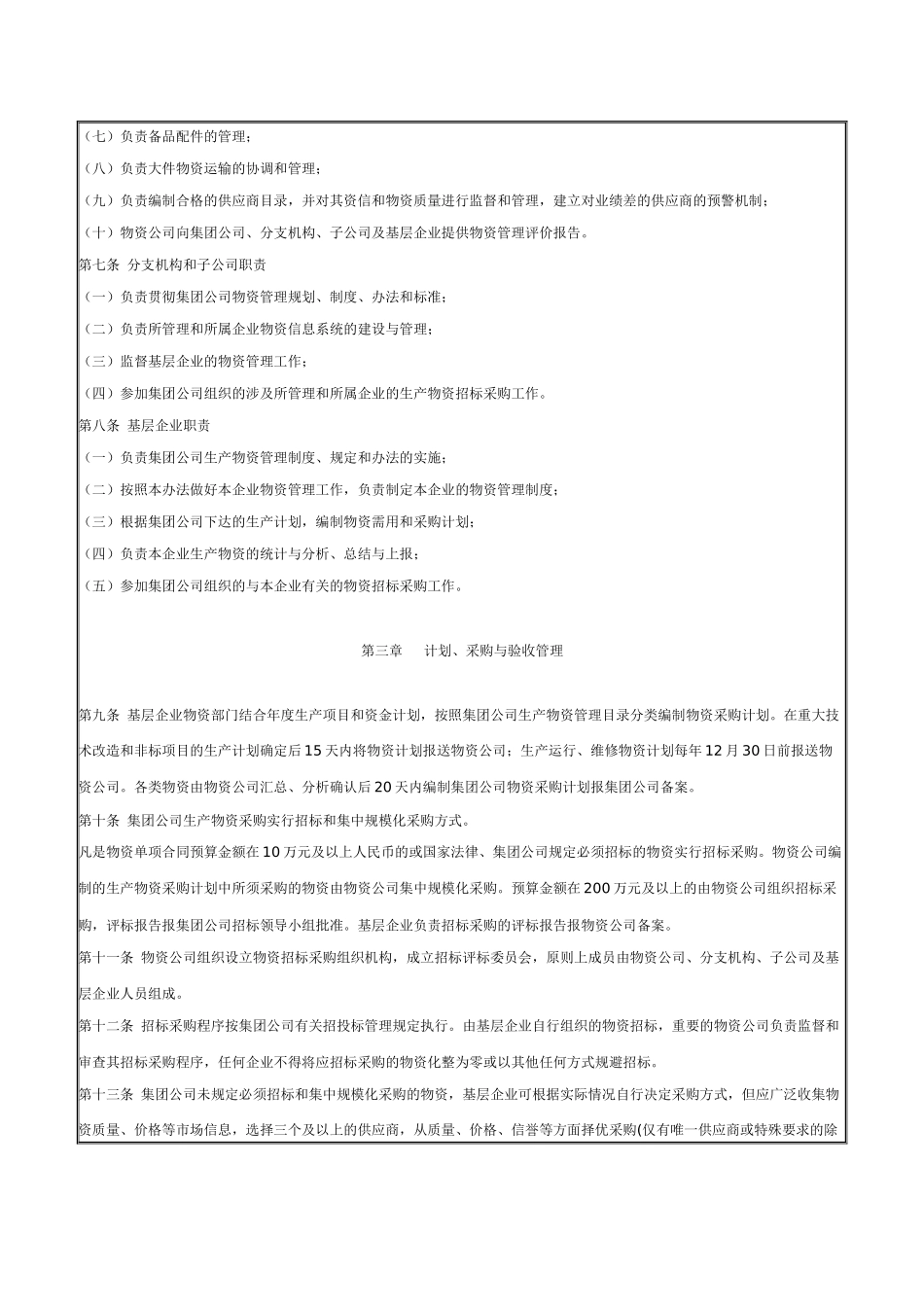 关于某集团生产物资管理知识_第3页