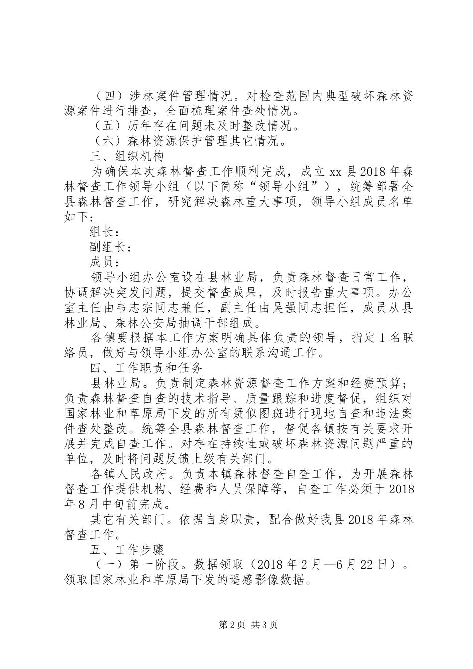 全县XX年森林督查工作实施方案_第2页