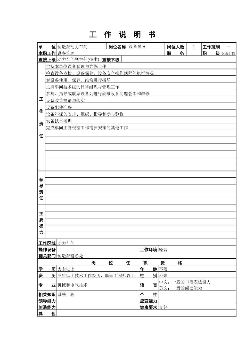 动力车间工作说明书_第3页