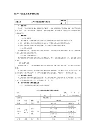生产车间班组长绩效考核方案-34