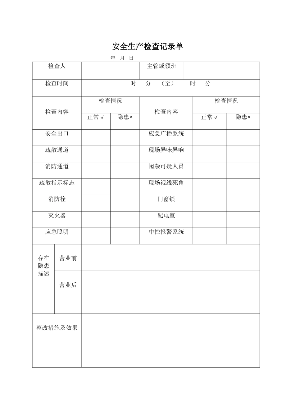 安全生产检查记录单(49页)_第3页
