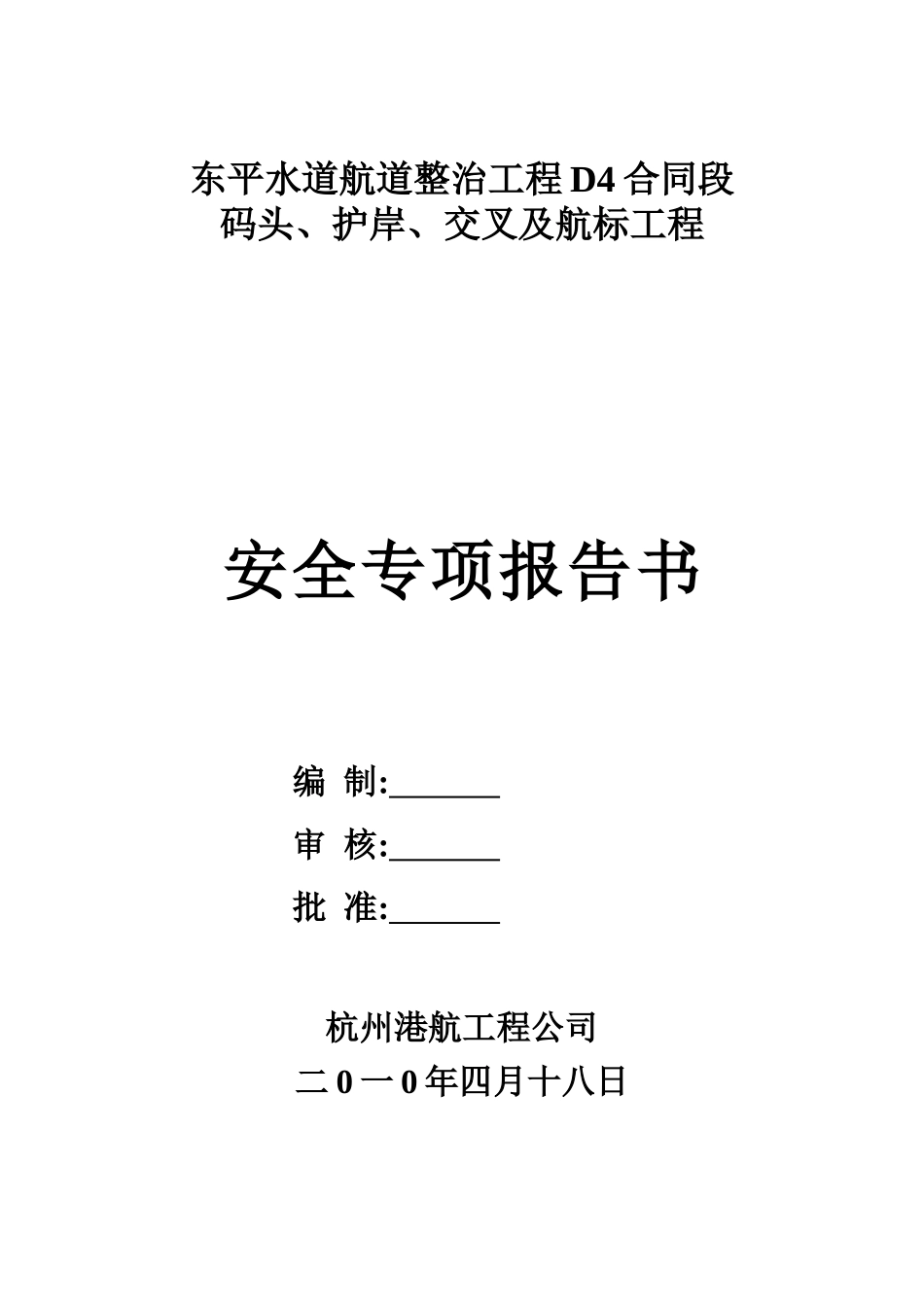 安全专项报告书_第1页