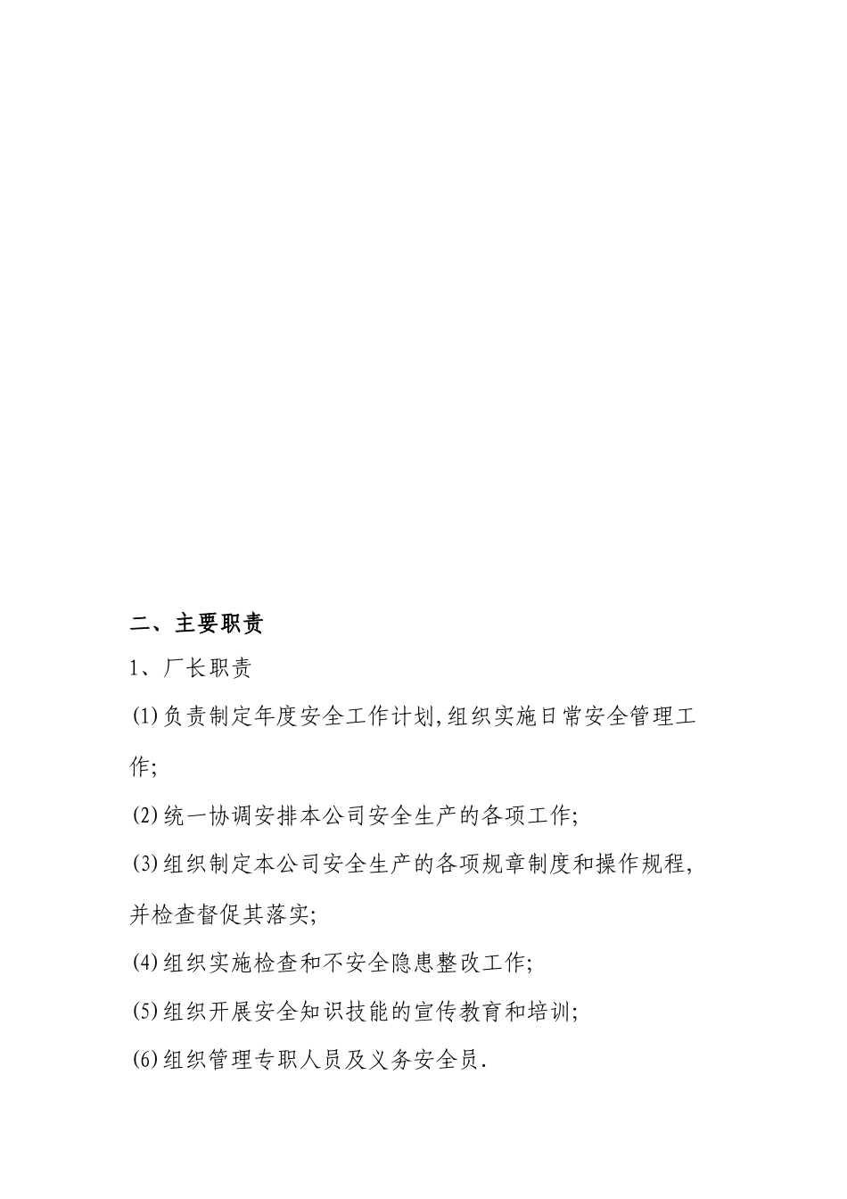 某装制品有限公司安全生产管理体系_第2页