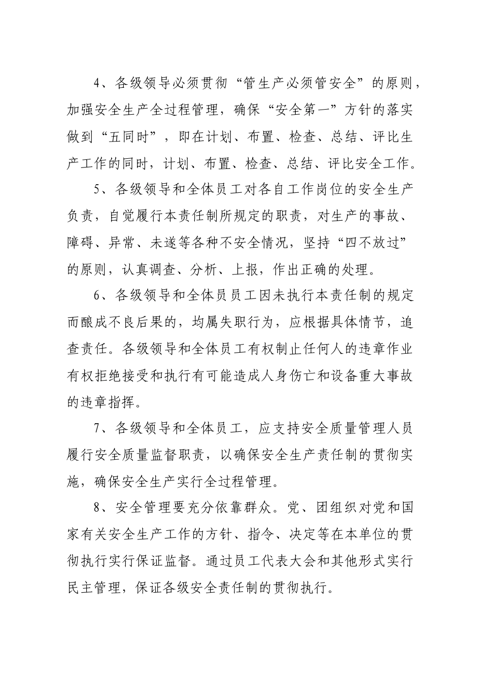 各类人员安全责任制(XXXX年版)_第3页