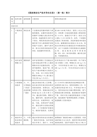 关于公布《国家重点行业清洁生产技术导向目录》（第一批）的通知