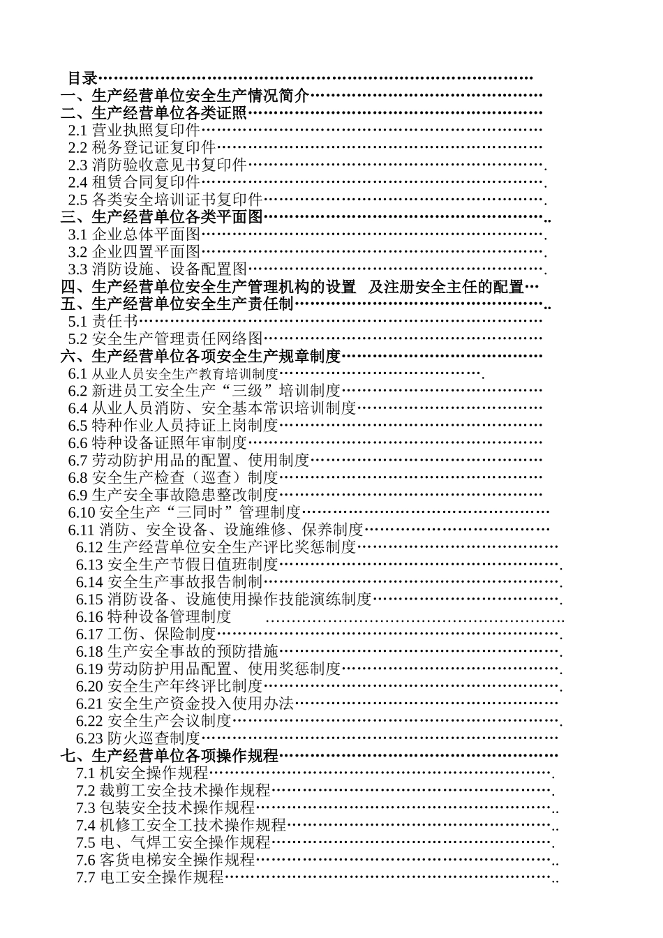 某某皮具有限公司安全生产管理档案_第2页