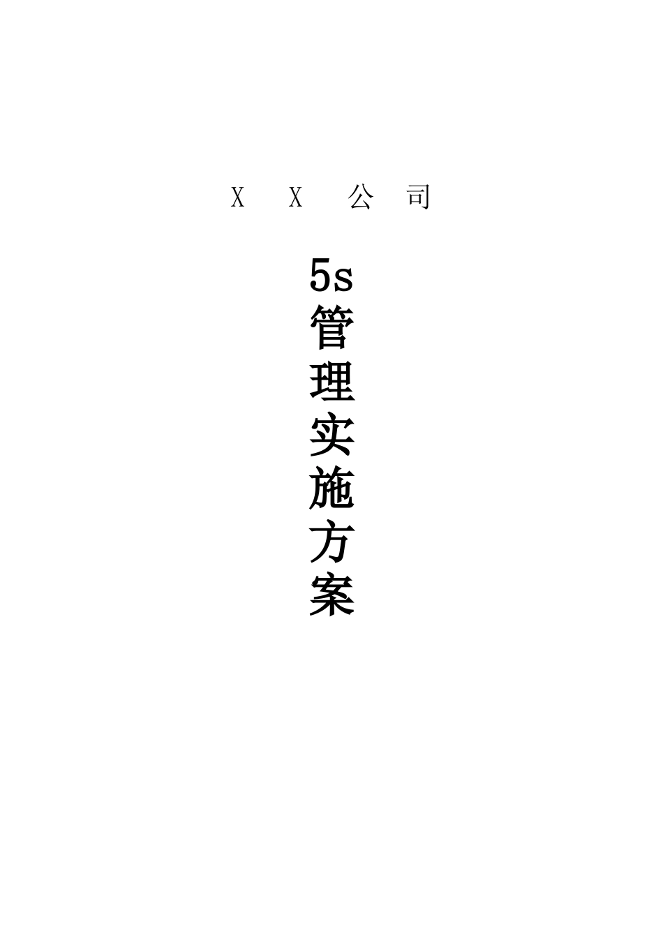 XX公司5s管理方案_第1页