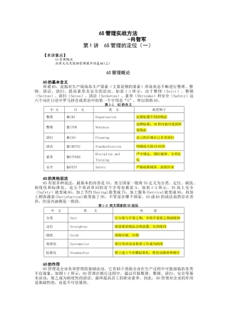 6S管理实战方法