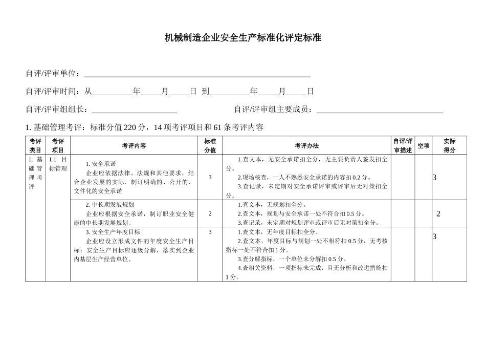 机械制造企业安全生产标准化评定标准_第3页