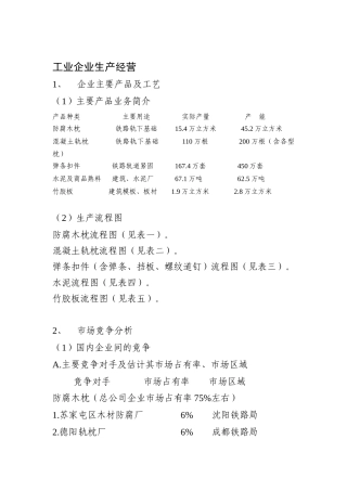 工业企业生产经营