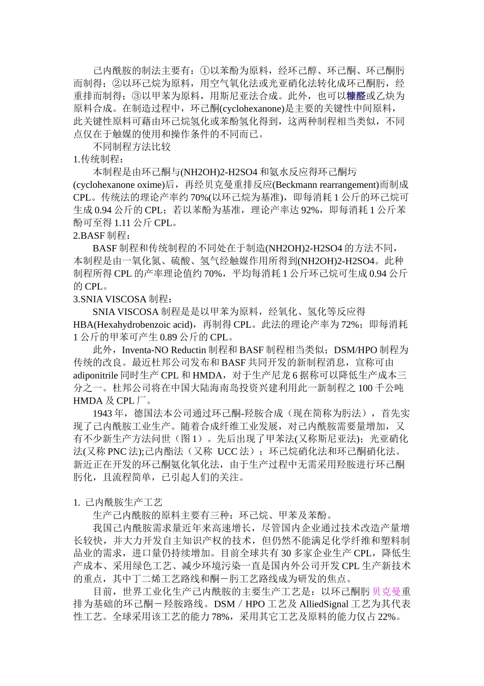 己内酰胺生产工艺_第2页