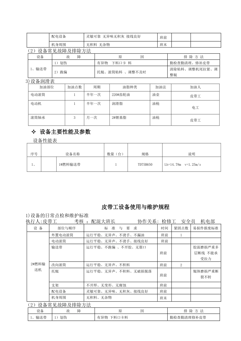 烧结厂设备使用与维护规程_第3页
