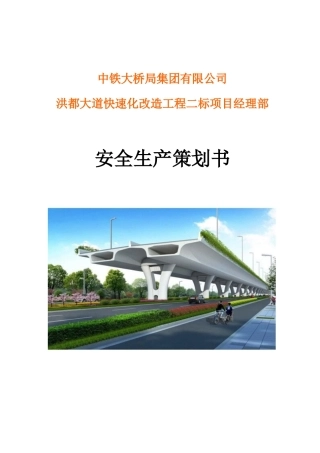 大道快速化改造工程项目安全生产策划书