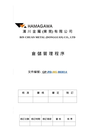 QP014仓储管理程序