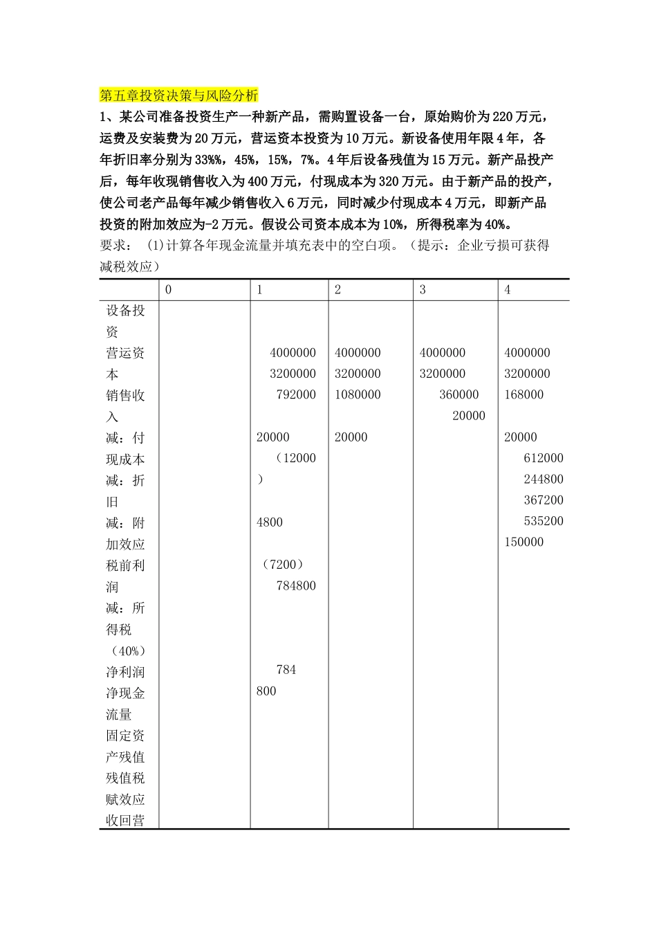财务管理作业答案_第3页