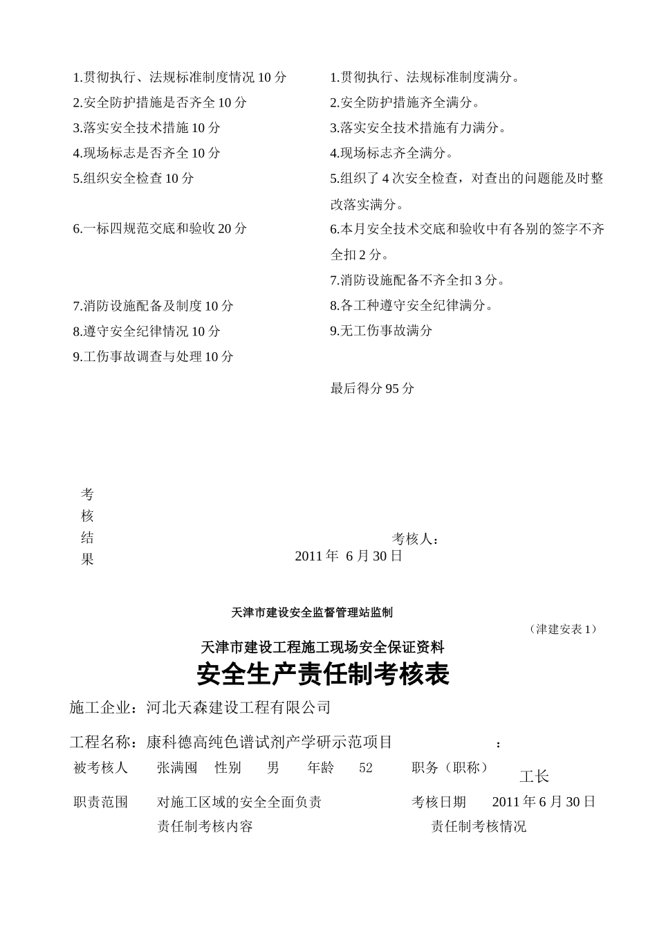 公司安全生产责任制考核表_第3页