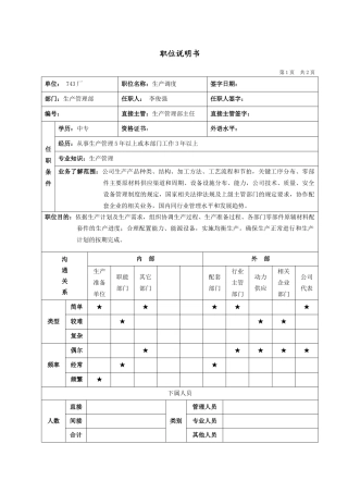 生产管理部生产调度