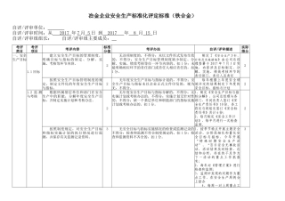冶金企业安全生产标准化评定标准(报告)