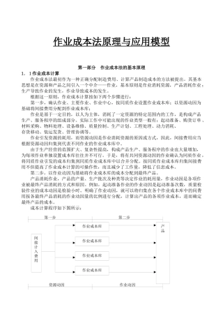 北京贝瑞管理咨询作业成本法原理与应用模型