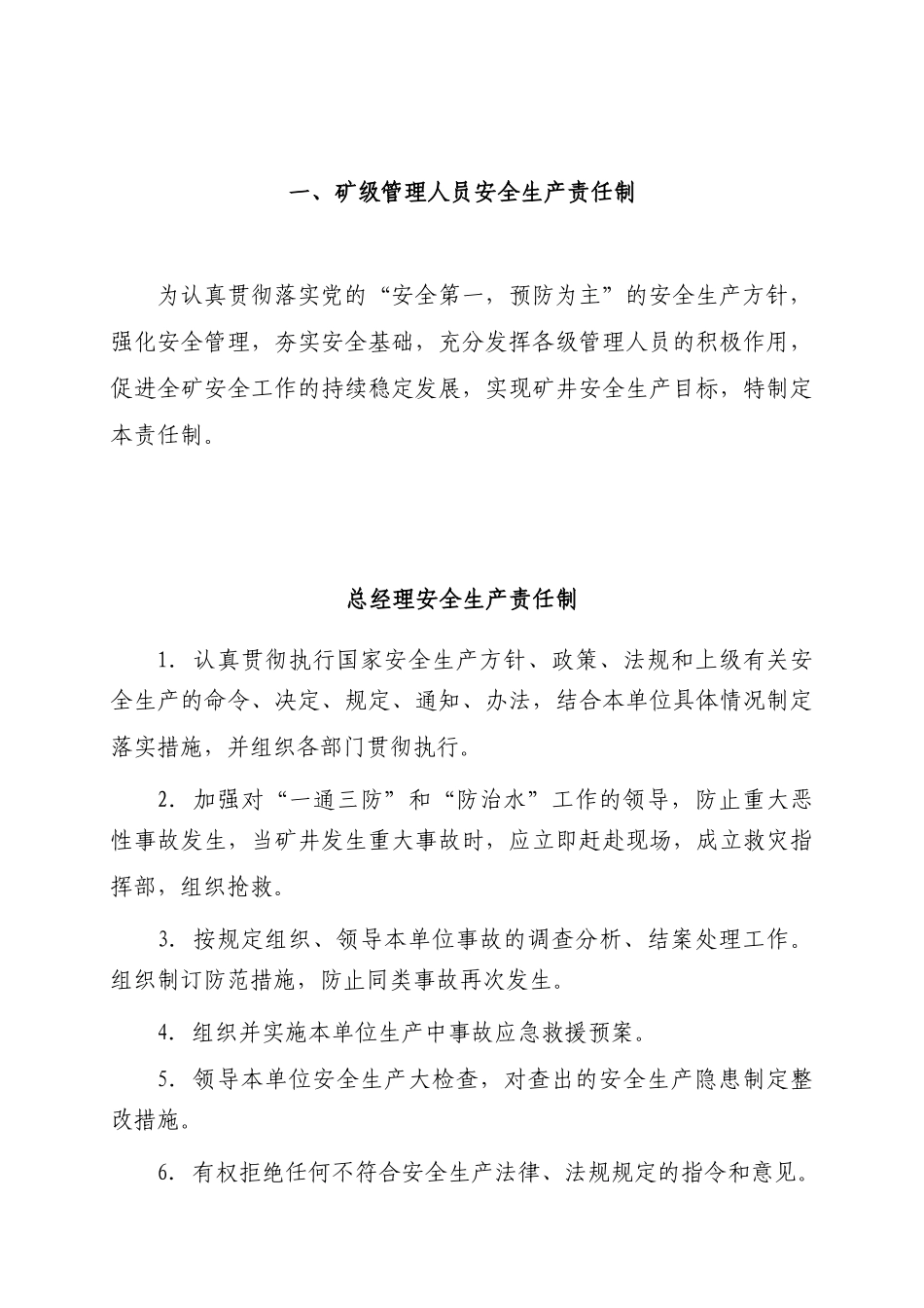 XXXX年曹跃公司安全生产责任制_第2页