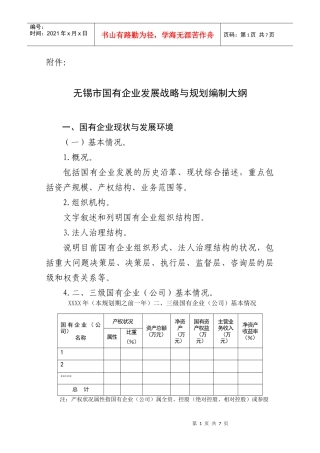 无锡市国资委监管企业发展战略和规划管理办法