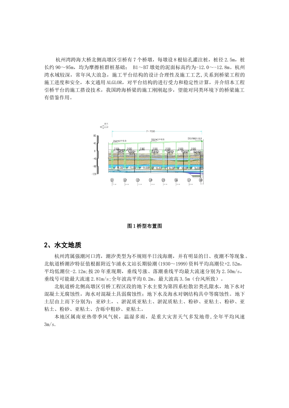 杭州湾大桥引桥施工平台计算与塔设技术_第2页